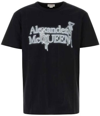 Alexander McQueen Baju T Hitam Cetakan Huruf Lengan Pendek Crewneck 750656-QVZ07-0901 Buy Alexander McQueen Baju T Hitam Cetakan Huruf Lengan Pendek Crewneck 750656-QVZ07-0901