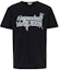 Order Alexander McQueen Baju T Hitam Cetakan Huruf Lengan Pendek Crewneck 750656-QVZ07-0901