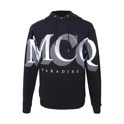 Alexander McQueen Letter Print Hoodie Black Casual Long Sleeve 494034-RLH43-1000