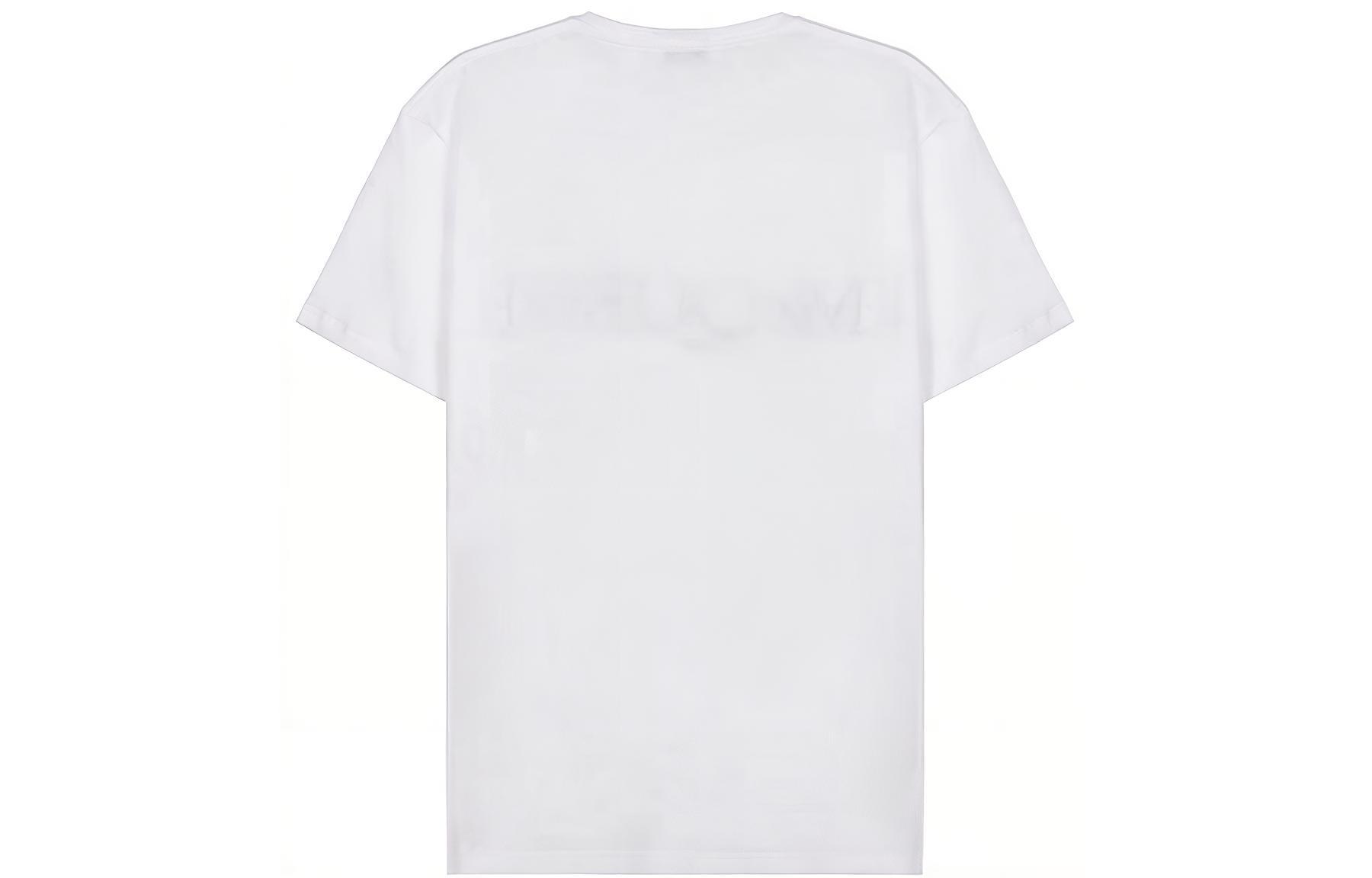 Lookbook Alexander McQueen Kaos Pria Putih Regular Fit Crew Neck Letter Print 649876-QQZ56-0900