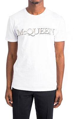 Alexander McQueen Kaos Pria Putih Regular Fit Crew Neck Letter Print 649876-QQZ56-0900 Shop Alexander McQueen Kaos Pria Putih Regular Fit Crew Neck Letter Print 649876-QQZ56-0900