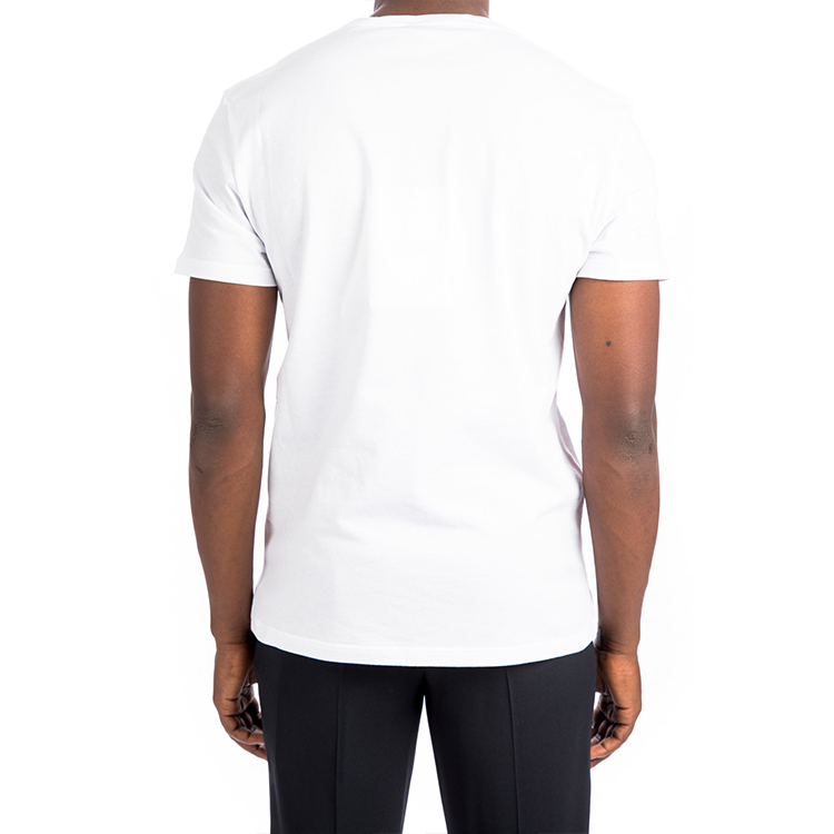 Purchase Alexander McQueen Kaos Pria Putih Regular Fit Crew Neck Letter Print 649876-QQZ56-0900