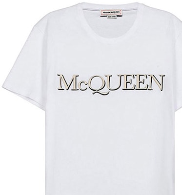 Alexander McQueen Kaos Pria Putih Regular Fit Crew Neck Letter Print 649876-QQZ56-0900 Details for Alexander McQueen Kaos Pria Putih Regular Fit Crew Neck Letter Print 649876-QQZ56-0900