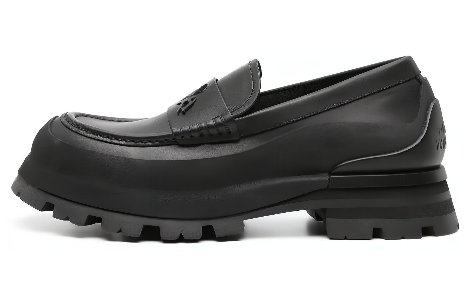 Buy 알렉산더 맥퀸 블랙 슬립온 로퍼 777809WIEQ41000