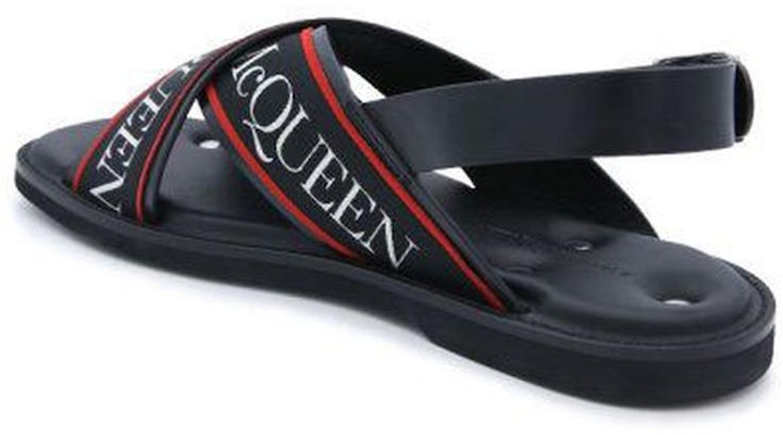 Alexander McQueen Logo 'Sandal Kasual Hitam' 604275WHRWC-1081 Lookbook Alexander McQueen Logo 'Sandal Kasual Hitam' 604275WHRWC-1081