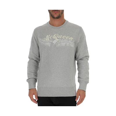 Alexander McQueen Logo Crewneck Pullover Sweatshirt Men’s Long Sleeve 575465-QNZ75-0902
