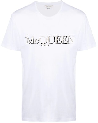 알렉산더맥퀸 로고 자수 크루넥 반팔 티셔츠 화이트 남성용 649876QRZ560900 Order 알렉산더맥퀸 로고 자수 크루넥 반팔 티셔츠 화이트 남성용 649876QRZ560900