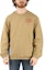 Shop Alexander McQueen Logo Embroidered Crewneck Sweatshirt Khaki Lelaki 669496-RST551-020