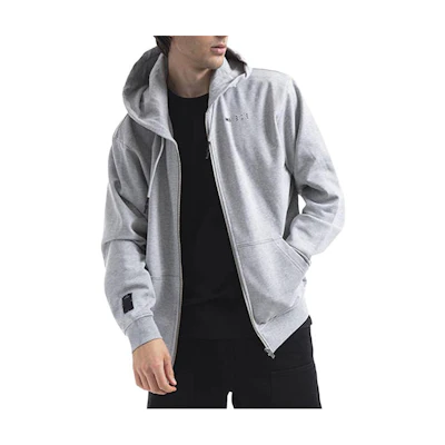Alexander McQueen Logo Embroidered Zip Hoodie - Grey 682830-RST94-1230