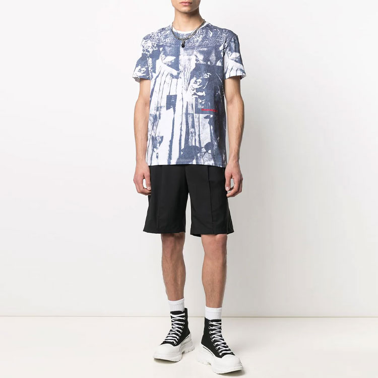 Alexander McQueen Logo Embroidery Photo Print White Crewneck Tee SS21 650408-QQZ62-0900 圖 3