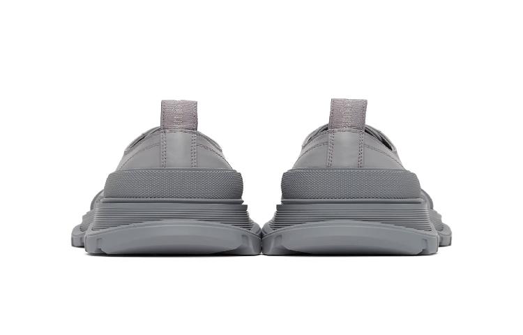 Lookbook Alexander McQueen Logo Kulit Sneakers 'Kelabu Kasual' 604257W4MVG9533Gray