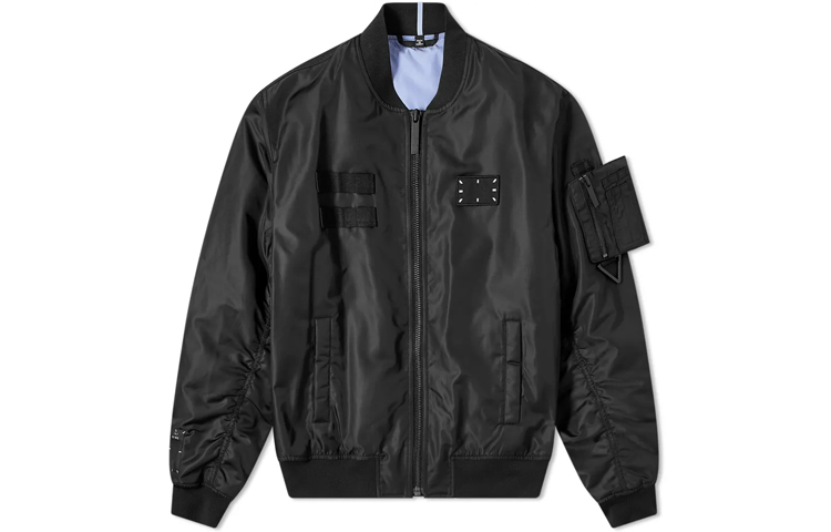 Alexander McQueen Logo Patch Bomber Jacket Black () 641388-RQQ25-1000