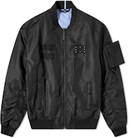 Alexander McQueen Logo Patch Bomber Jacket Black () 641388-RQQ25-1000 Alexander McQueen Logo Patch Bomber Jacket Black () 641388-RQQ25-1000