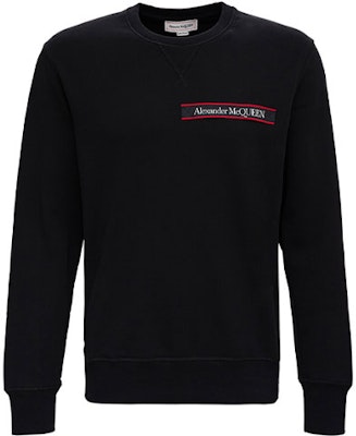 Alexander McQueen Logo Patch Crewneck Sweatshirt Hitam 642663-QRX75-0901 Buy Alexander McQueen Logo Patch Crewneck Sweatshirt Hitam 642663-QRX75-0901