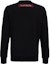 Lookbook Alexander McQueen Logo Patch Crewneck Sweatshirt Hitam 642663-QRX75-0901