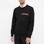 Shop Alexander McQueen Logo Patch Crewneck Sweatshirt Hitam 642663-QRX75-0901