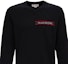 Sizing Alexander McQueen Logo Patch Crewneck Sweatshirt Hitam 642663-QRX75-0901