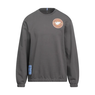 Alexander McQueen Logo Patch Crewneck Sweatshirt Men’s Dove Grey 669496-RST55-2007