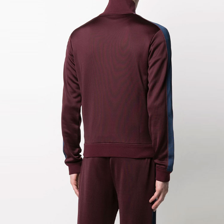 Purchase Alexander McQueen Logo Pattern Stand Collar Red Long Sleeve Jacket. 646979-QQX52-5240