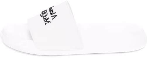 Alexander McQueen Logo Pool Slides 'White' 663564W4RF09061 Alexander McQueen Logo Pool Slides 'White' 663564W4RF09061