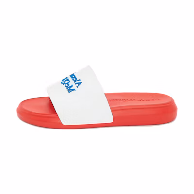 Alexander McQueen Logo Pool Slides 'White Orange'