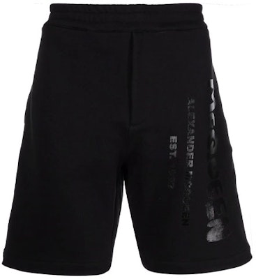 Alexander McQueen 黑色休閒短褲 Logo 印花 688717-QSZ81-0911 Order Alexander McQueen 黑色休閒短褲 Logo 印花 688717-QSZ81-0911
