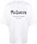 Order Alexander McQueen Logo Print Crewneck T-Shirt Putih FW22 Baju-T 704969-QTZ04-0900