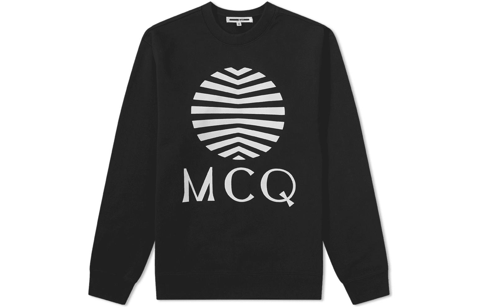 Alexander McQueen Logo Print Pullover Sweatshirt Men’s Black 545415-ROT08-1000