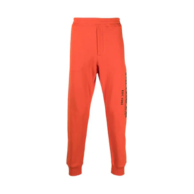 Alexander McQueen Logo Print Sweatpants Orange. 662580-QRZ71-0909