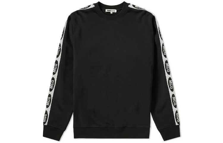 Alexander McQueen Logo Print Tape Sweatshirt Black 415099-RMT41-1000