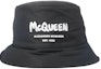 Lookbook Alexander McQueen Topi Baldi Logo Cetak Kasual Poliester Hitam 6677794404Q1078