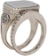 Details for Alexander McQueen Logo Ring Silver for Men 711089J160Y0446