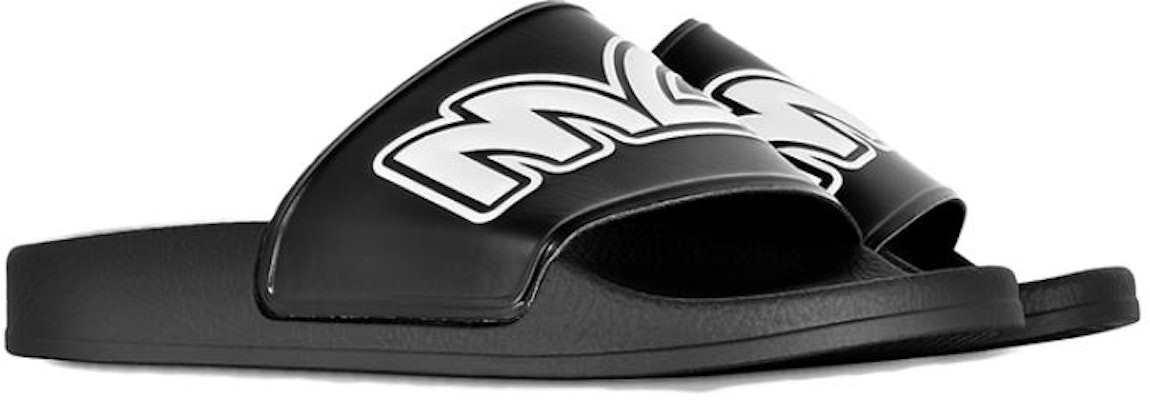 Alexander McQueen Selipar Logo Hitam Putih 547040-R2587-1006 Lookbook Alexander McQueen Selipar Logo Hitam Putih 547040-R2587-1006