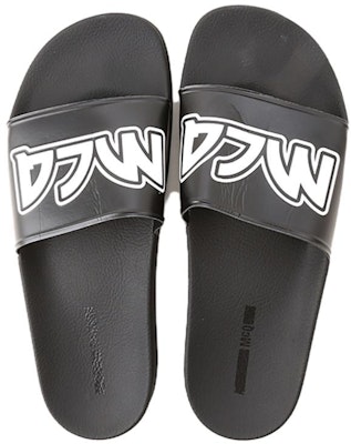 Alexander McQueen Selipar Logo Hitam Putih 547040-R2587-1006 Details for Alexander McQueen Selipar Logo Hitam Putih 547040-R2587-1006