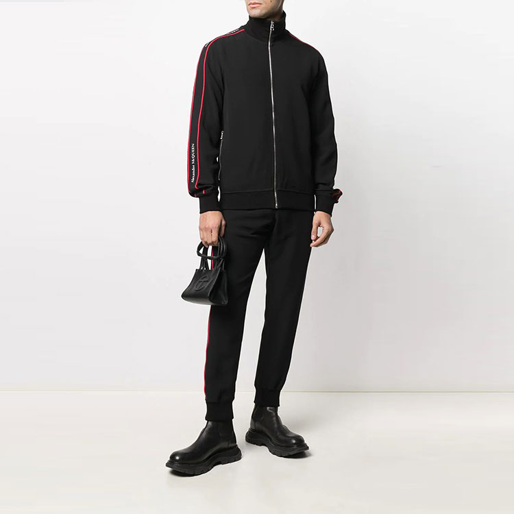 Lookbook アレキサンダー・マックイーン ロゴテープジャケット ブラック 625377-QQR38-1000