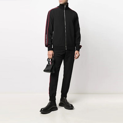 アレキサンダー・マックイーン ロゴテープジャケット ブラック 625377-QQR38-1000 Lookbook アレキサンダー・マックイーン ロゴテープジャケット ブラック 625377-QQR38-1000