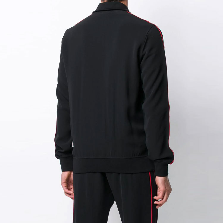 Shop Alexander McQueen Jaket Lengan Panjang Logo Zipper - Hitam 625377-QPR38-1000