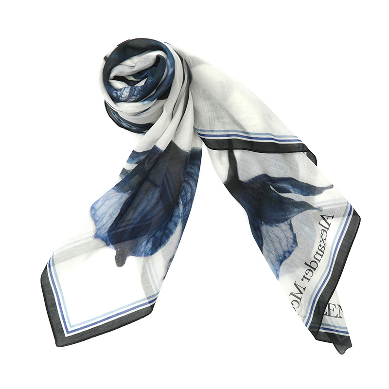 Lookbook Alexander McQueen 女士 長圍巾 乳白色 7101593624Q9060