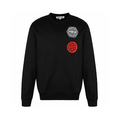 Alexander McQueen Loose Fit Embroidered Crewneck Sweatshirt Black 415099-RNT17-1000