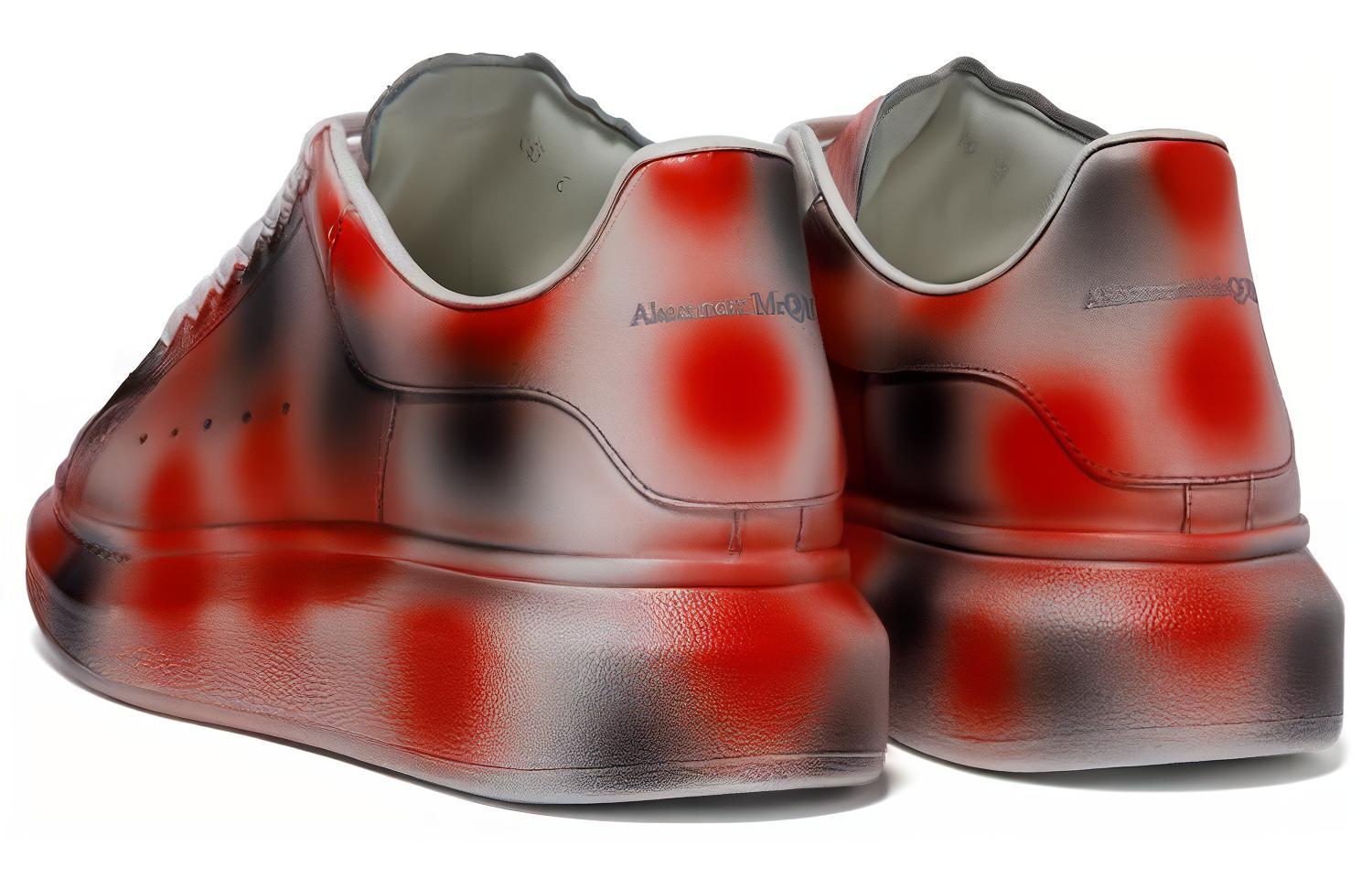 Lookbook 亚历山大·麦昆低帮红黑配色 730083WICW18911