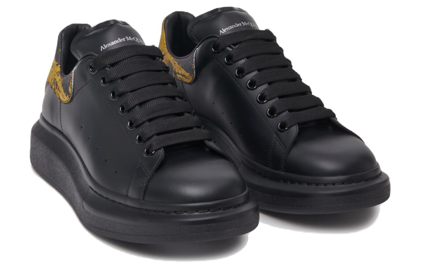 Lookbook アレキサンダー・マックイーン 黒革ローカット 782463WIE9P1088