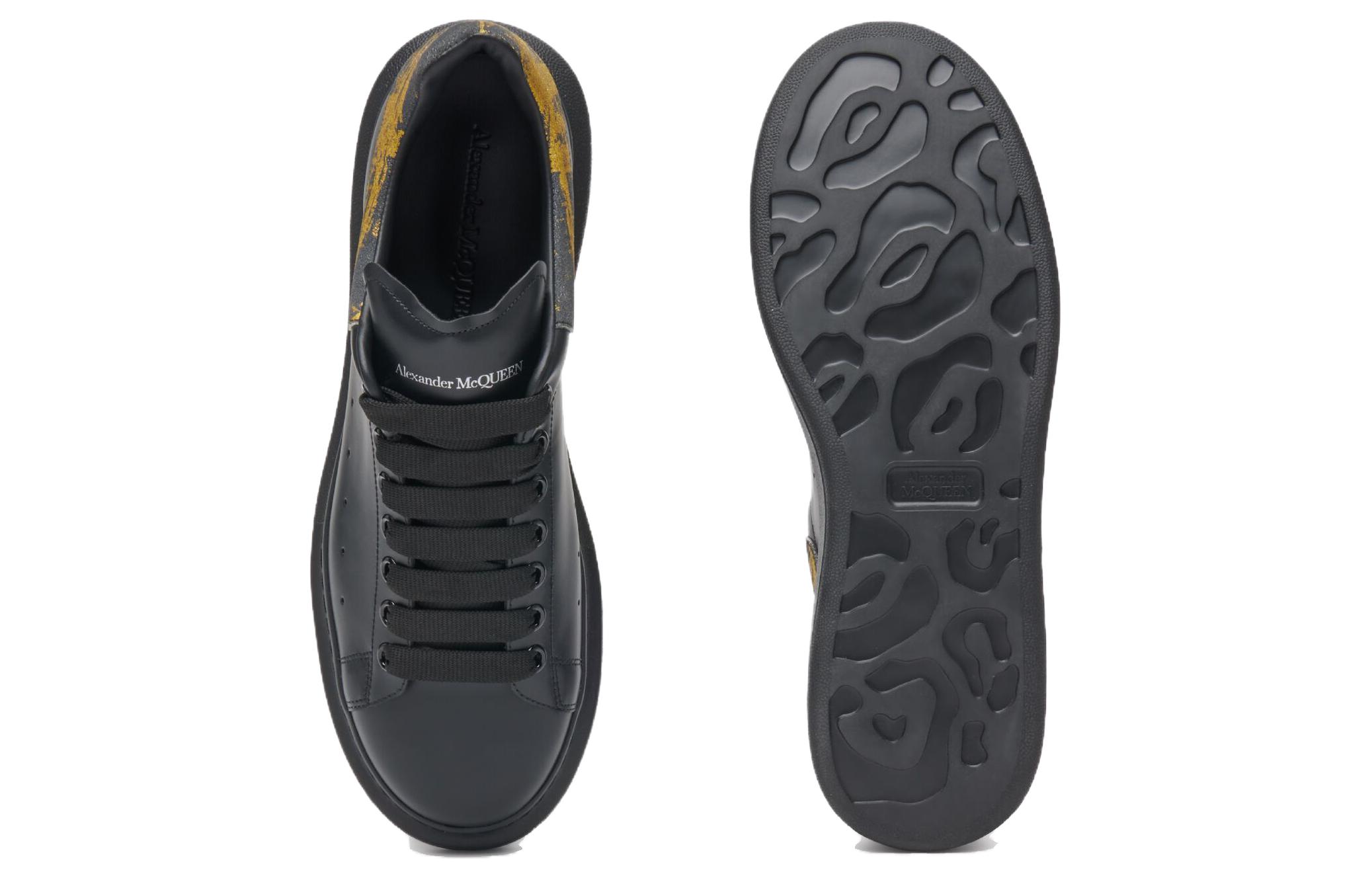 Purchase アレキサンダー・マックイーン 黒革ローカット 782463WIE9P1088