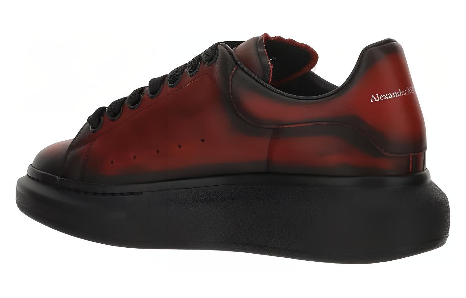 Lookbook Alexander McQueen亞歷山大麥昆 低筒系帶 時尚板鞋 男款 黑紅