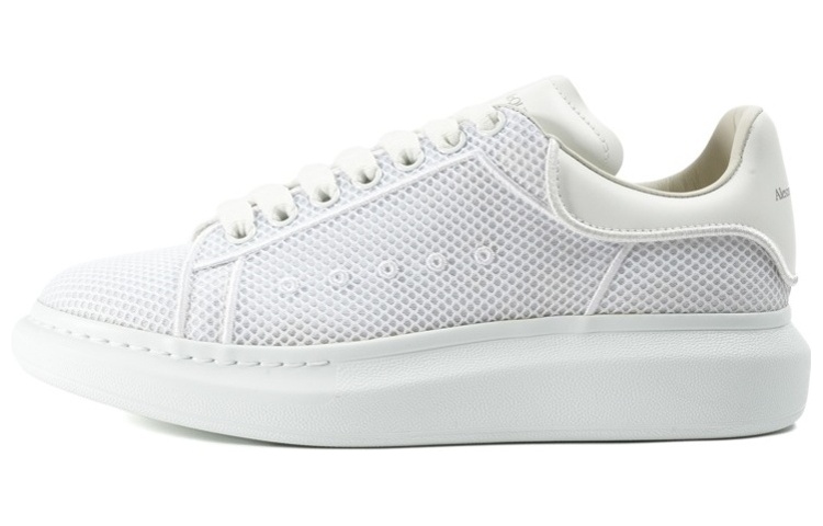 Alexander McQueen Low Top Lace-Up 'White Fabric' 668700WIAFD9000