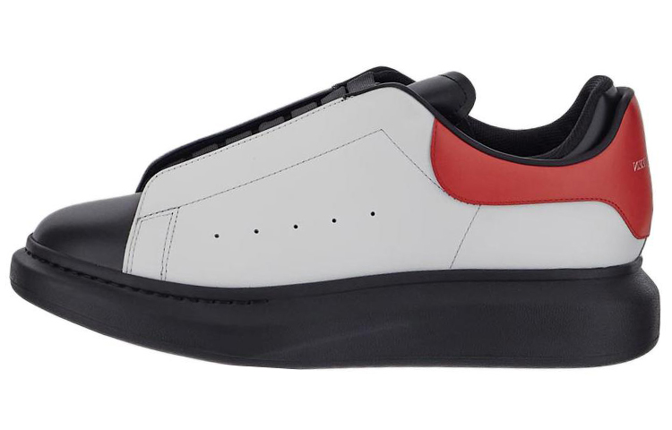 Alexander McQueen Low Top Lace Up Sneaker 'White Black Red' 735772WICY89183