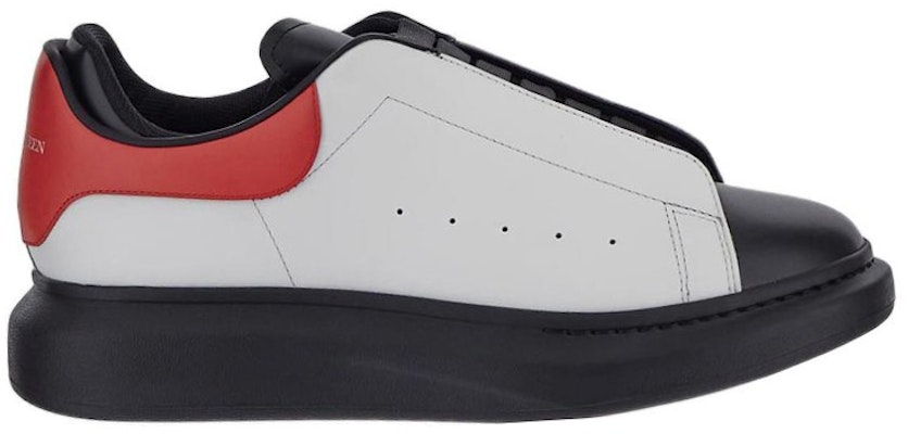 亞歷山大·麥昆 皮革 低幫繫帶圓頭 時尚板鞋 男款 白黑紅 Order 亞歷山大·麥昆 皮革 低幫繫帶圓頭 時尚板鞋 男款 白黑紅