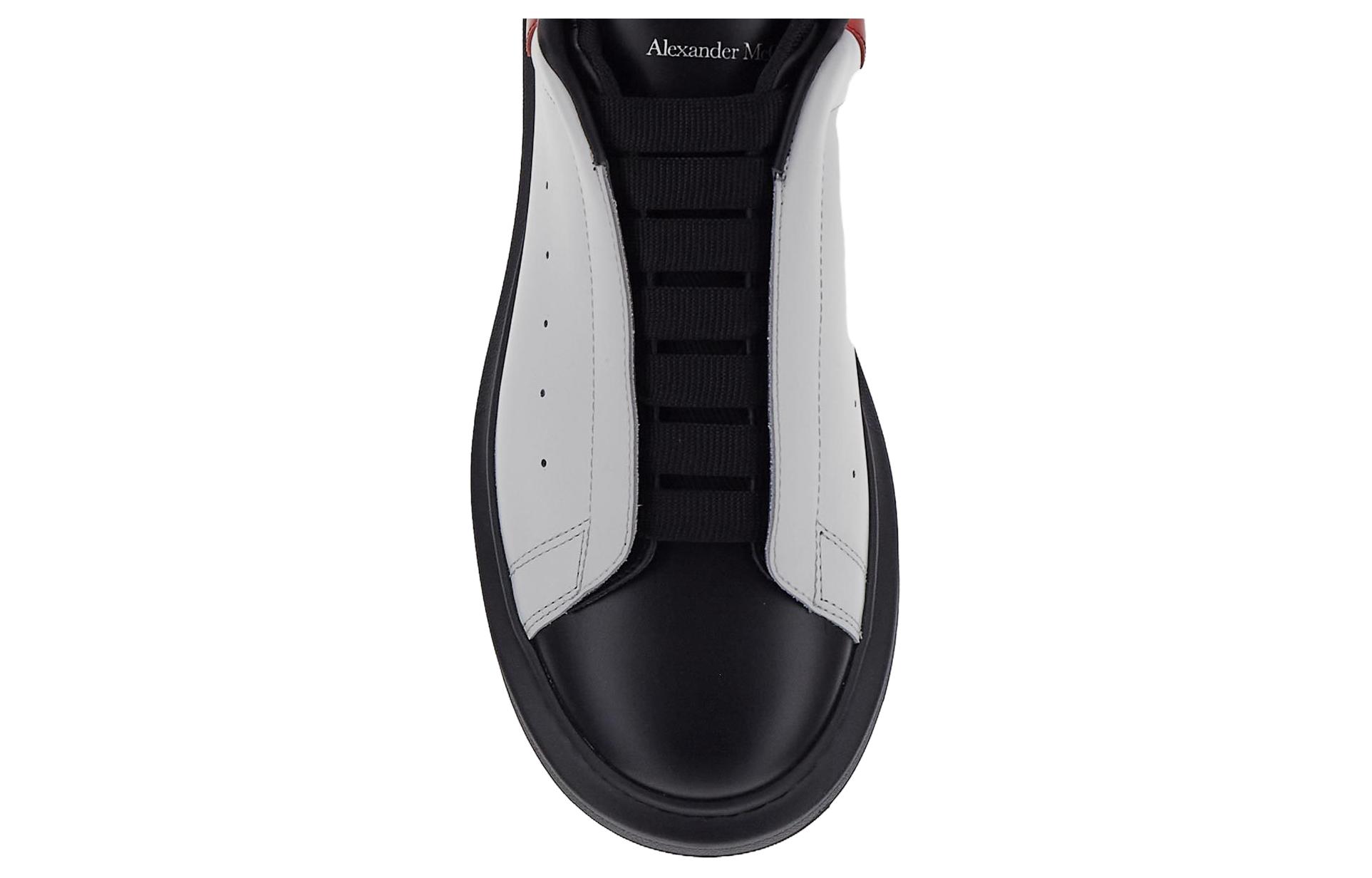 Purchase アレキサンダー・マックイーン 白黒赤 ローカットスニーカー 735772WICY89183