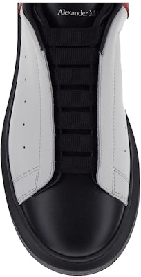 亞歷山大·麥昆 皮革 低幫繫帶圓頭 時尚板鞋 男款 白黑紅 Purchase 亞歷山大·麥昆 皮革 低幫繫帶圓頭 時尚板鞋 男款 白黑紅