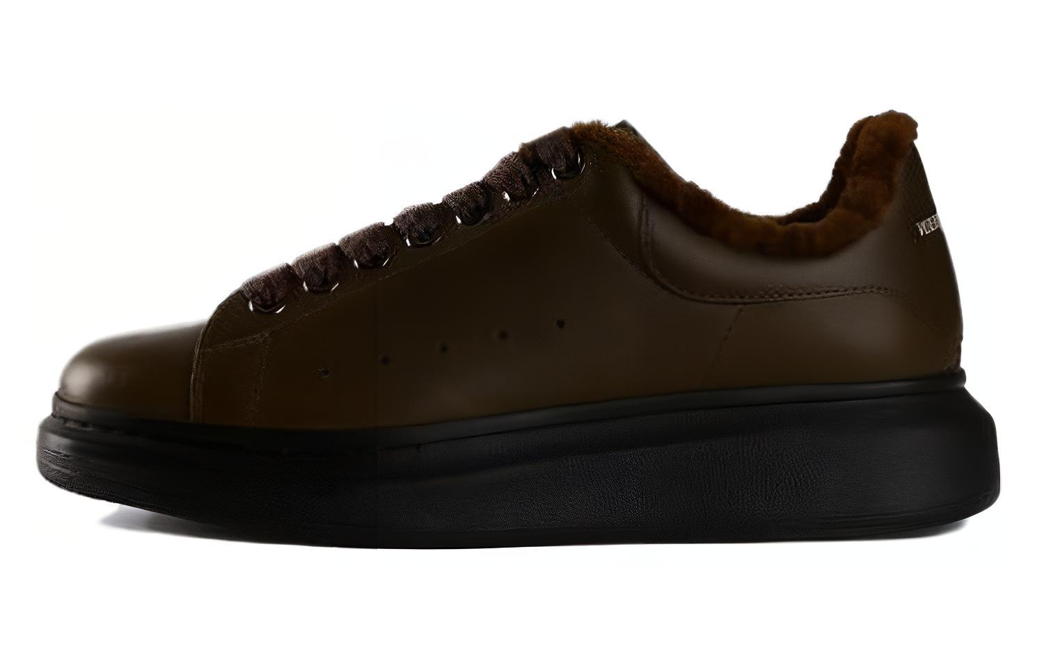 Alexander McQueen Low Top Sneaker 'Dark Brown Leather' 604228WHXE23738