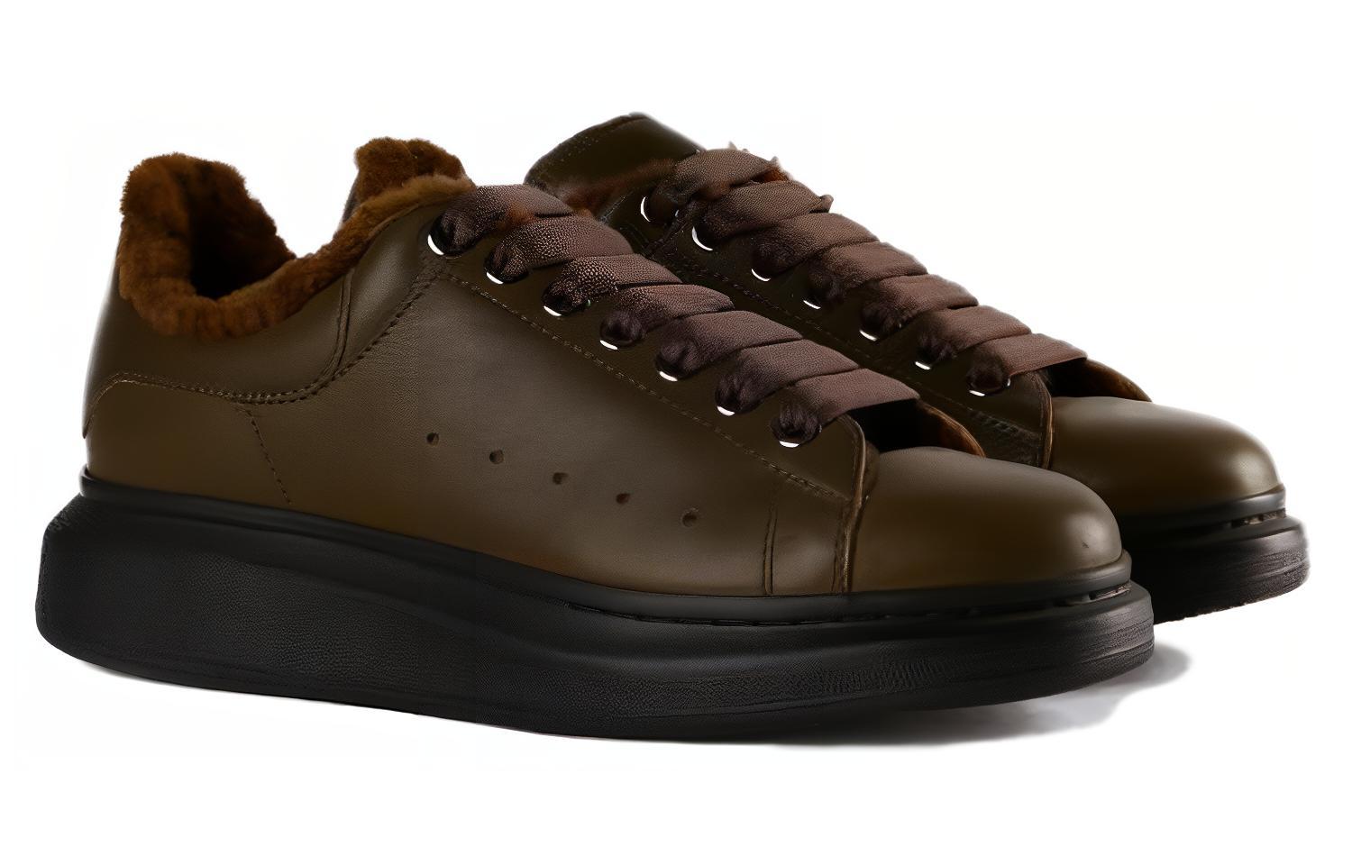 Order Alexander McQueen亞歷山大麥昆 牛皮 舒适休閒 低筒 板鞋 男款 深棕色